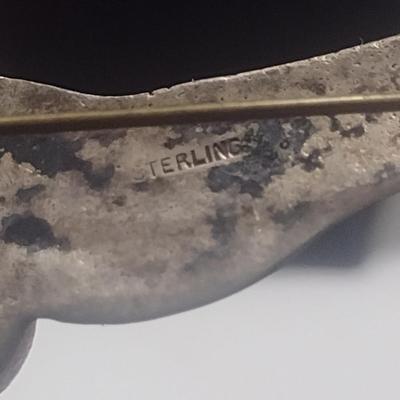 Sterling Silver Dachshund Brooch- Approx Total Weight 4.93 Grams (#9)