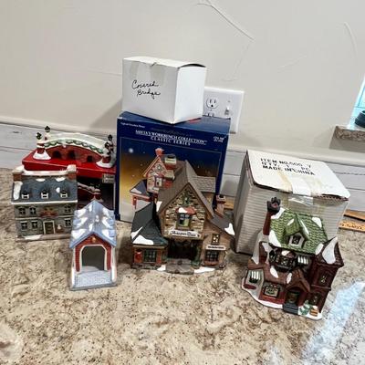 Lot 133 Christmas Village grouping