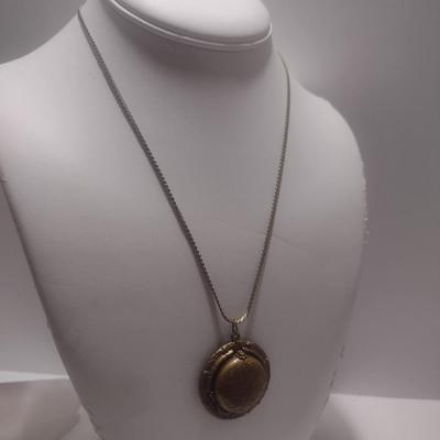 Vintage 4-Way Picture Locket with Chain (#10)