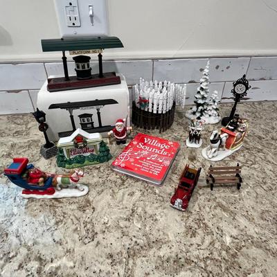 Lot 138 Christmas Village items