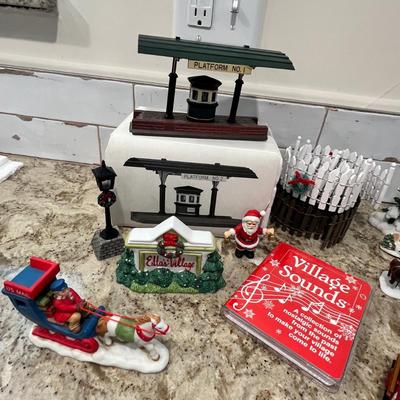 Lot 138 Christmas Village items