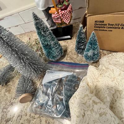 Lot 141 Bottle Brush trees & other Christmas