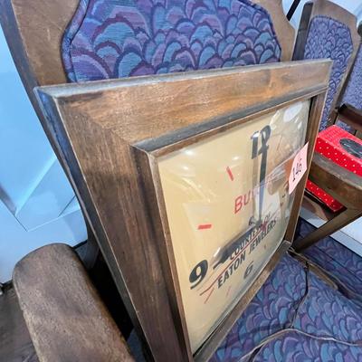 Lot 146 Eaton Jewelers advertising wall clock