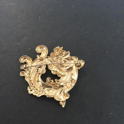 Sale Photo Thumbnail #166: Vintage gold tone dragon brooch please see attached photos