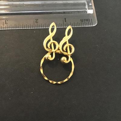 Sale Photo Thumbnail #169: Vintage Etti music toned brooch Please see attached photos