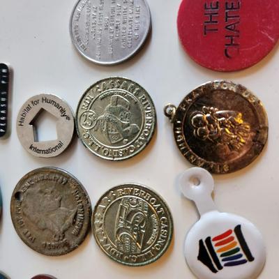 Sale Photo Thumbnail #271: This lot is for a Little Bag of Whatever.  When we clean out an estate there are usually little bits and pieces found in the back of drawers and desks. Here is a bag filled with things from a recent estate.  Could be used for an art piece, for resell or m