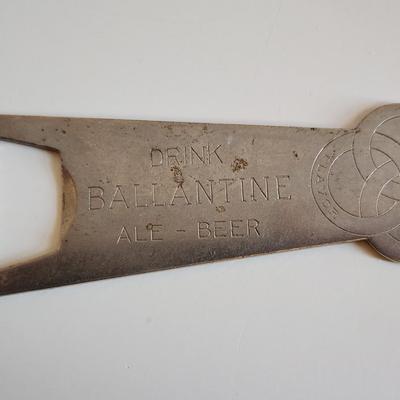Sale Photo Thumbnail #287: This lot is for a Trio of Vintage Bottle Openers.  These three bottle openers have been around for a while, one advertises Grapette Soda, another Ballantine Ale and the last for Nettleton Shoes which is not only a bottle opener but a shoehorn.  All are me