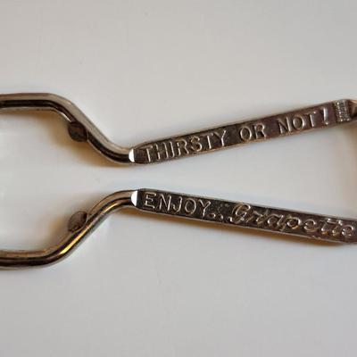 Sale Photo Thumbnail #289: This lot is for a Trio of Vintage Bottle Openers.  These three bottle openers have been around for a while, one advertises Grapette Soda, another Ballantine Ale and the last for Nettleton Shoes which is not only a bottle opener but a shoehorn.  All are me