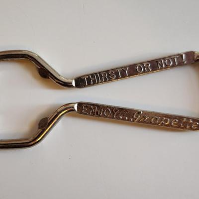 Sale Photo Thumbnail #290: This lot is for a Trio of Vintage Bottle Openers.  These three bottle openers have been around for a while, one advertises Grapette Soda, another Ballantine Ale and the last for Nettleton Shoes which is not only a bottle opener but a shoehorn.  All are me