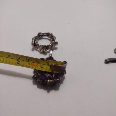 Collection of Hand Crafted Jewelry- Two Pendants and One Ring (#13)