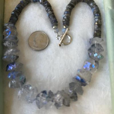 Sale Photo Thumbnail #231: Labradorite crystal necklace
17.5 inches long