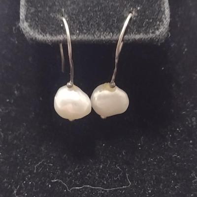 Natural Pearl Necklace and Earrings- Hand Strung and Knotted- Approx 64" Long (#15)