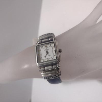 Ecclissi Sterling Silver Watch with Leather Band (#16)
