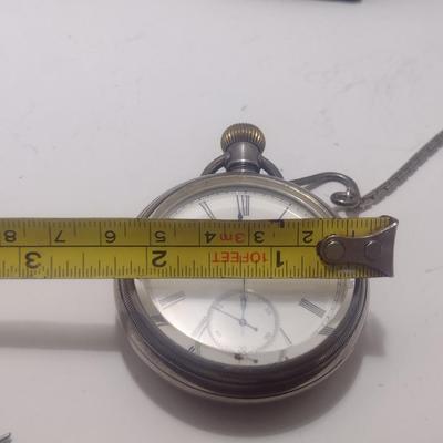 Elgin National Watch Company G.M. Wheeler Pocket Railroad Watch with Chain- (#17)