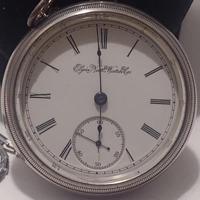 Elgin National Watch Company G.M. Wheeler Pocket Railroad Watch with Chain- (#17)