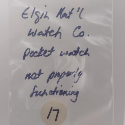 Elgin National Watch Company G.M. Wheeler Pocket Railroad Watch with Chain- (#17)