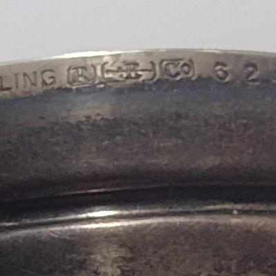 Antique Sterling Silver Powder and Rouge Compact- Monogrammed (#18)