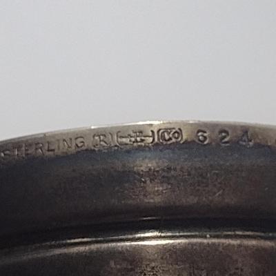 Antique Sterling Silver Powder and Rouge Compact- Monogrammed (#18)