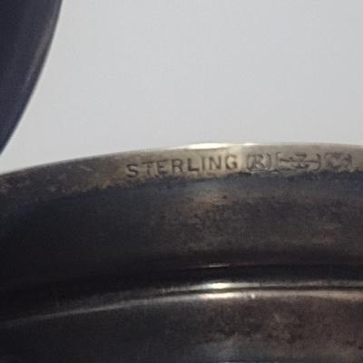 Antique Sterling Silver Powder and Rouge Compact- Monogrammed (#18)