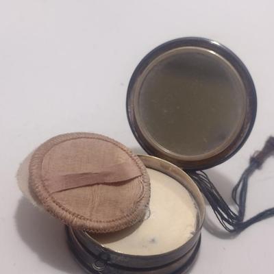 Antique Sterling Silver Powder and Rouge Compact- Monogrammed (#18)