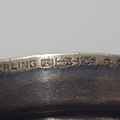 Antique Sterling Silver Powder and Rouge Compact- Monogrammed (#18)