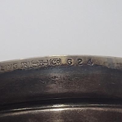 Antique Sterling Silver Powder and Rouge Compact- Monogrammed (#18)