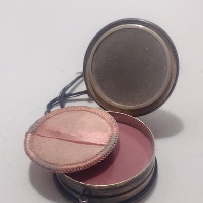 Antique Sterling Silver Powder and Rouge Compact- Monogrammed (#18)