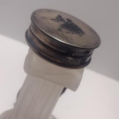 Antique Sterling Silver Powder and Rouge Compact- Monogrammed (#18)