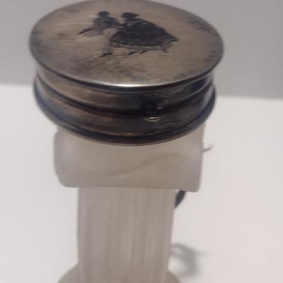 Antique Sterling Silver Powder and Rouge Compact- Monogrammed (#18)