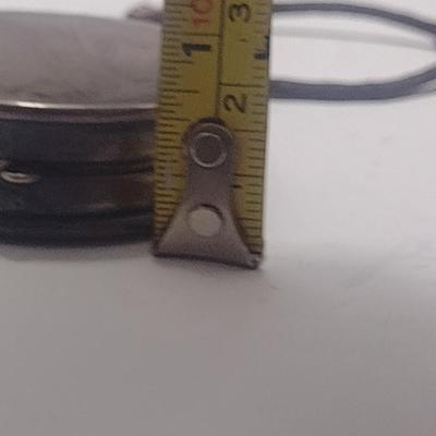 Antique Sterling Silver Powder and Rouge Compact- Monogrammed (#18)