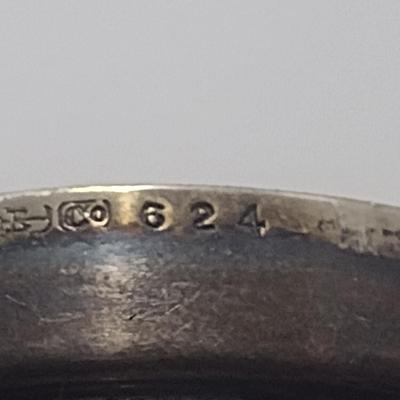 Antique Sterling Silver Powder and Rouge Compact- Monogrammed (#18)