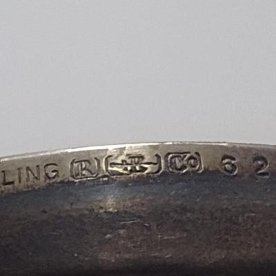 Antique Sterling Silver Powder and Rouge Compact- Monogrammed (#18)