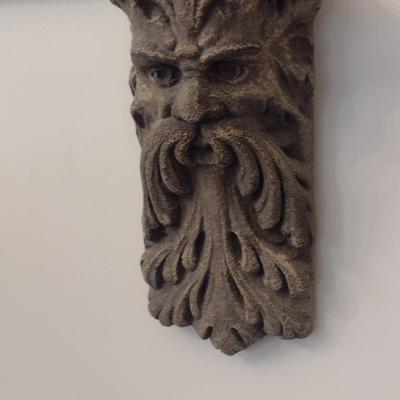 'Green Man' Sand Mortar Casting Shelf Bracket/Wall Decor
