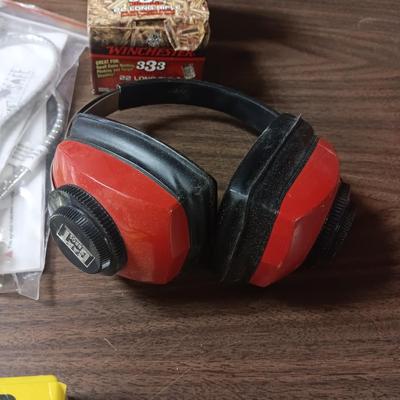 22 LONG RIFLE AND 12G SHOTGUN SHELLS, FIREARM LOCKS. POWDER, HEARING PROTECTION