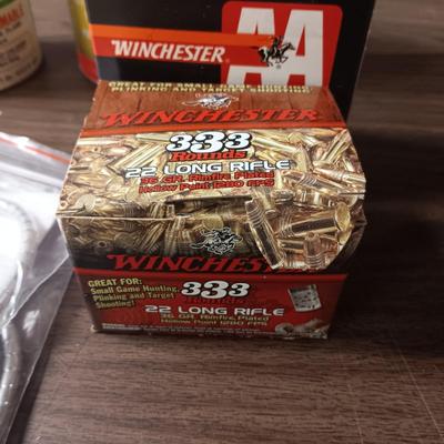 22 LONG RIFLE AND 12G SHOTGUN SHELLS, FIREARM LOCKS. POWDER, HEARING PROTECTION