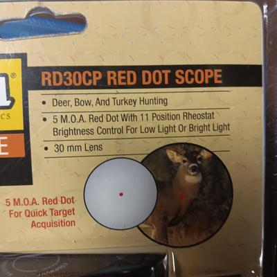 NEW BSA RED DOT SCOPE AND A RIFLE CLEANING KIT