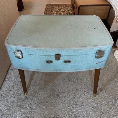 Vintage up cycled suitcase table