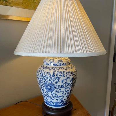 Blue & White Lamp