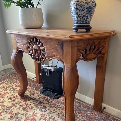 Hand Carved Entry Table