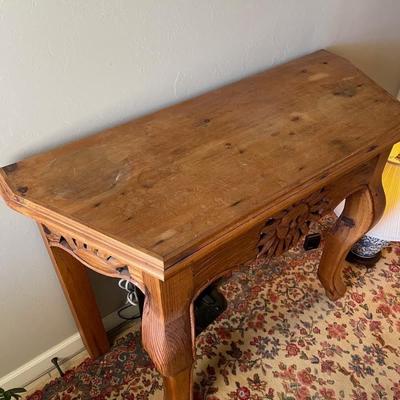 Hand Carved Entry Table