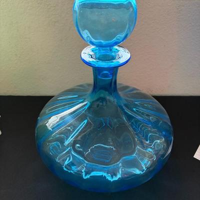 Mid Century blue decanter
