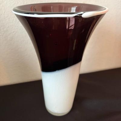 Hand blown art glass vase