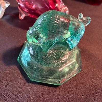 Signed pig, bird and boar