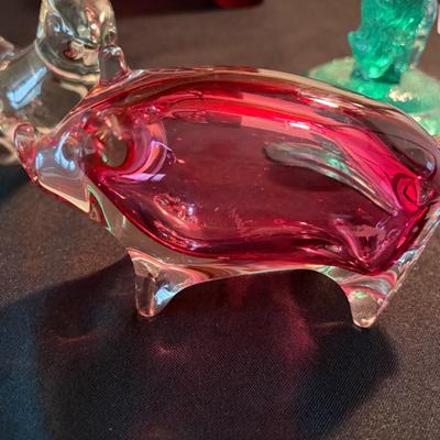 Signed pig, bird and boar