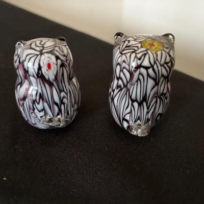 Pair of glass owls