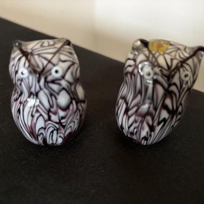 Pair of glass owls