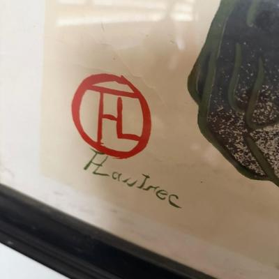 Framed Lautrec print