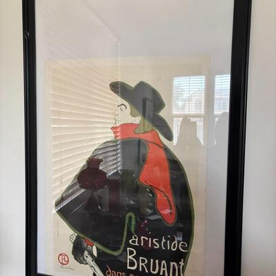 Framed Lautrec print