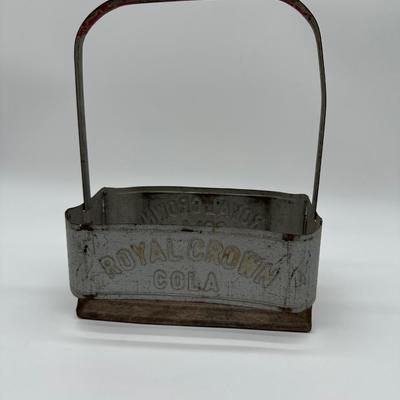 Vintage Royal Crown Cola Metal Bottle Carrier – RC Cola – 6-Bottle