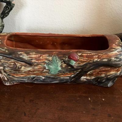 Weller vase and log planter